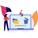 پیش‌نمایش فایل girl-deleting-data-of-folder-10069775 از پک تیم محصول