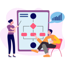 پیش‌نمایش فایل girl-explaining-flow-chart-diagram-to-boy-10069758 از پک تیم محصول