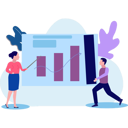 پیش‌نمایش فایل girl-explaining-graph-10069695 از پک تیم محصول