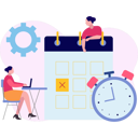 پیش‌نمایش فایل girl-making-schedule-10069765 از پک تیم محصول