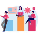 پیش‌نمایش فایل girls-team-working-together-10069756 از پک تیم محصول