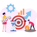پیش‌نمایش فایل girls-working-on-business-goal-10069696 از پک تیم محصول