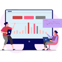 پیش‌نمایش فایل girls-working-on-graph-10069764 از پک تیم محصول