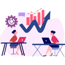 پیش‌نمایش فایل girls-working-on-graph-setting-10069675 از پک تیم محصول