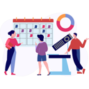 پیش‌نمایش فایل team-looking-at-schedule-on-calendar-10069760 از پک تیم محصول