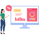 پیش‌نمایش فایل girl-looking-at-the-marketing-graph-10145494 از پک بازاریابی