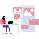 پیش‌نمایش فایل female-coder-is-coding-10168086 از پک توسعه وب