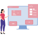 پیش‌نمایش فایل female-coder-is-working-10168097 از پک توسعه وب
