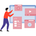 پیش‌نمایش فایل guy-is-doing-web-development-10168096 از پک توسعه وب