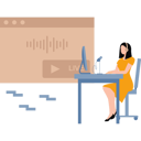 پیش‌نمایش فایل girl-is-doing-a-live-podcast-10177730 از پک پادکست