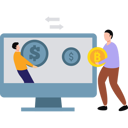 پیش‌نمایش فایل businessman-is-buying-online-shares-10183209 از پک سکه‌های دیجیتال