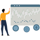 پیش‌نمایش فایل businessman-is-viewing-market-graph-10183197 از پک سکه‌های دیجیتال