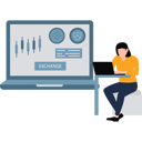 پیش‌نمایش فایل businesswoman-is-exchanging-online-shares-10183229 از پک سکه‌های دیجیتال