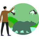 پیش‌نمایش فایل boy-is-looking-at-the-bear-10194513 از پک روز جهانی حیات وحش