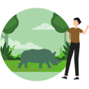 پیش‌نمایش فایل boy-is-looking-at-the-rhinoceros-10194516 از پک روز جهانی حیات وحش