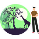 پیش‌نمایش فایل boy-is-looking-in-the-forest-10194523 از پک روز جهانی حیات وحش