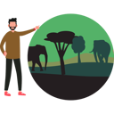 پیش‌نمایش فایل boy-is-pointing-at-the-elephants-in-the-forest-10194522 از پک روز جهانی حیات وحش