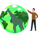 پیش‌نمایش فایل boy-is-pointing-at-the-giraffe-10194519 از پک روز جهانی حیات وحش