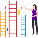 پیش‌نمایش فایل businesswoman-is-moving-towards-success-ladder-10203671 از پک دستاوردهای کسب و کار
