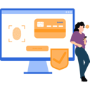 پیش‌نمایش فایل girl-doing-online-banking-10212701 از پک پرداخت امن