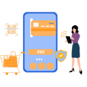 پیش‌نمایش فایل girl-paying-online-shopping-bills-10212670 از پک پرداخت امن