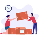 پیش‌نمایش فایل boy-and-girl-packing-cartons-10069837 از پک نقل مکان