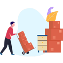 پیش‌نمایش فایل boy-carrying-boxes-on-trolley-10071364 از پک نقل مکان