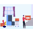 پیش‌نمایش فایل boy-is-carrying-a-household-box-10069815 از پک نقل مکان