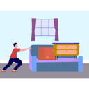 پیش‌نمایش فایل boy-pushing-couch-10071339 از پک نقل مکان