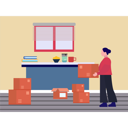 پیش‌نمایش فایل girl-packing-household-goods-into-box-10069814 از پک نقل مکان