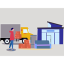 پیش‌نمایش فایل girl-standing-next-to-boxes-10071378 از پک نقل مکان