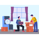 پیش‌نمایش فایل two-boys-packing-10069844 از پک نقل مکان