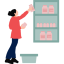 پیش‌نمایش فایل girl-is-arranging-items-in-rack-10190604 از پک خرید
