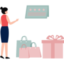 پیش‌نمایش فایل girl-is-rating-her-shopping-experience-10190623 از پک خرید