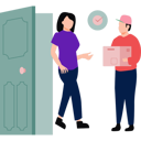 پیش‌نمایش فایل girl-receives-her-online-parcel-10190638 از پک خرید