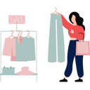 پیش‌نمایش فایل girl-shopping-on-sale-10190625 از پک خرید