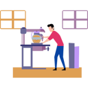 پیش‌نمایش فایل a-boy-is-cutting-wood-with-a-table-saw-10238036 از پک نجاری و کار با چوب