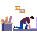 پیش‌نمایش فایل a-boy-is-putting-nails-on-a-table-with-a-driller-10238043 از پک نجاری و کار با چوب