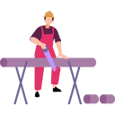 پیش‌نمایش فایل a-worker-is-cutting-logs-with-a-saw-10238058 از پک نجاری و کار با چوب