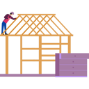 پیش‌نمایش فایل the-boy-is-building-a-wooden-house-10238052 از پک نجاری و کار با چوب