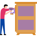 پیش‌نمایش فایل the-boy-is-fixing-the-cupboards-10238051 از پک نجاری و کار با چوب