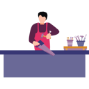 پیش‌نمایش فایل the-boy-is-holding-a-hammer-and-handsaw-10238054 از پک نجاری و کار با چوب