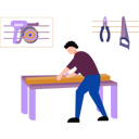 پیش‌نمایش فایل the-boy-is-working-with-wood-10238067 از پک نجاری و کار با چوب
