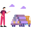 پیش‌نمایش فایل the-boy-looks-at-the-logs-loaded-into-the-truck-10238057 از پک نجاری و کار با چوب
