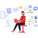 پیش‌نمایش فایل employee-is-sending-marketing-mails-10243666 از پک مزایای کارکنان