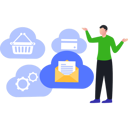 پیش‌نمایش فایل employee-is-sending-marketing-mails-10243683 از پک مزایای کارکنان