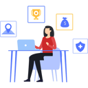 پیش‌نمایش فایل employee-is-working-remotely-10243678 از پک مزایای کارکنان