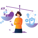 پیش‌نمایش فایل young-girl-standing-and-thinking-about-work-life-balance-10243729 از پک تعادل زندگی