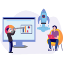 پیش‌نمایش فایل boy-working-on-business-rocket-10094714 از پک فناوری اینترنت