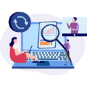 پیش‌نمایش فایل girl-syncing-graph-data-10094680 از پک فناوری اینترنت